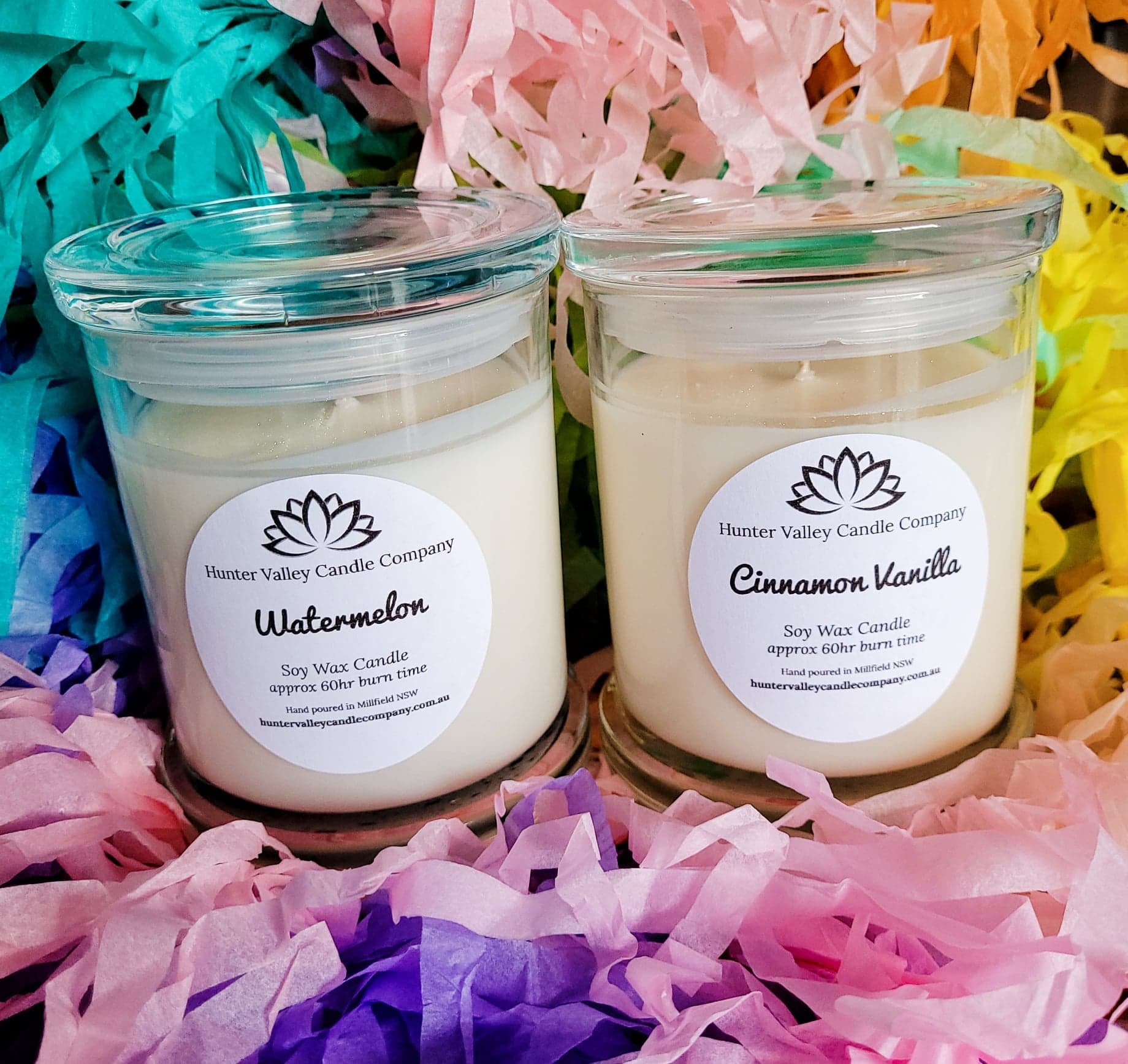 Large Soy Wax Candles Assorted fragrances Hunter Valley Candle Company